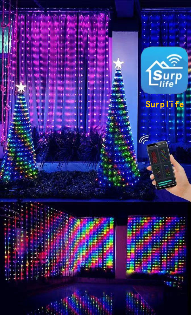 Weihnachtsdekoration geführt
Gummiüberzogener Drahtvorhang
Licht