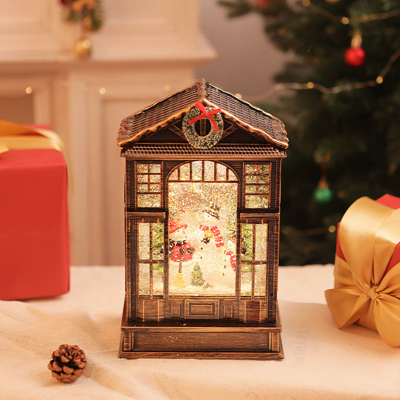 Weihnachtsspieluhr, Spieluhr,Musik Box, LED, leuchtende Kristalllampe, Weihnachtsdekoration, Nachtlicht, Weihnachtsgeschenk