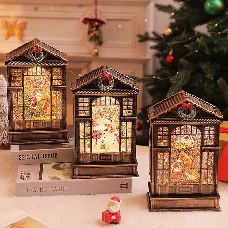 Weihnachtsspieluhr, Spieluhr,Musik Box, LED, leuchtende Kristalllampe, Weihnachtsdekoration, Nachtlicht, Weihnachtsgeschenk