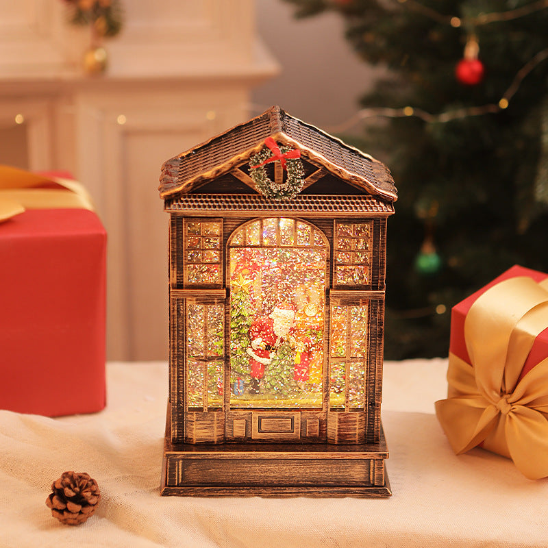 Weihnachtsspieluhr, Spieluhr,Musik Box, LED, leuchtende Kristalllampe, Weihnachtsdekoration, Nachtlicht, Weihnachtsgeschenk
