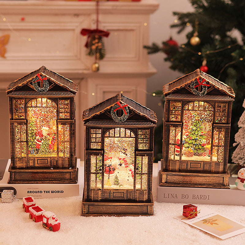 Weihnachtsspieluhr, Spieluhr,Musik Box, LED, leuchtende Kristalllampe, Weihnachtsdekoration, Nachtlicht, Weihnachtsgeschenk