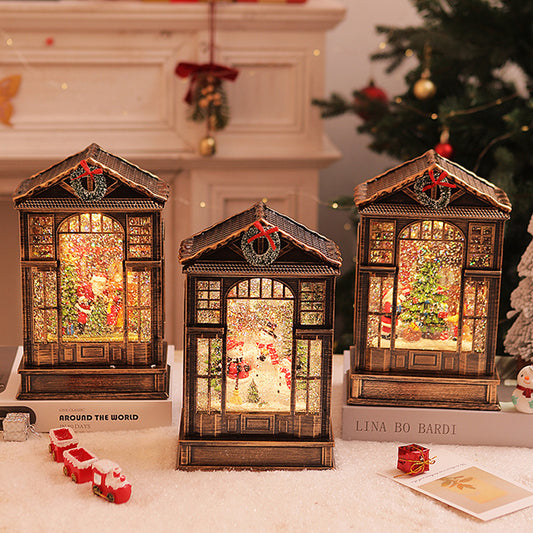 Weihnachtsspieluhr, Spieluhr,Musik Box, LED, leuchtende Kristalllampe, Weihnachtsdekoration, Nachtlicht, Weihnachtsgeschenk