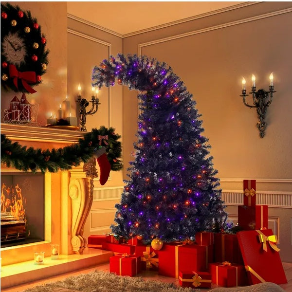 6 Fuẞ künstliches, gebogenes Tannendach
Halloween-Weihnachtsbaum, Weihnachtsbaum, biegsamer Stil, Weihnachtsdekoration, W1.080
Zweigspitzen, 300 LED-Lichter im Halloween-Stil