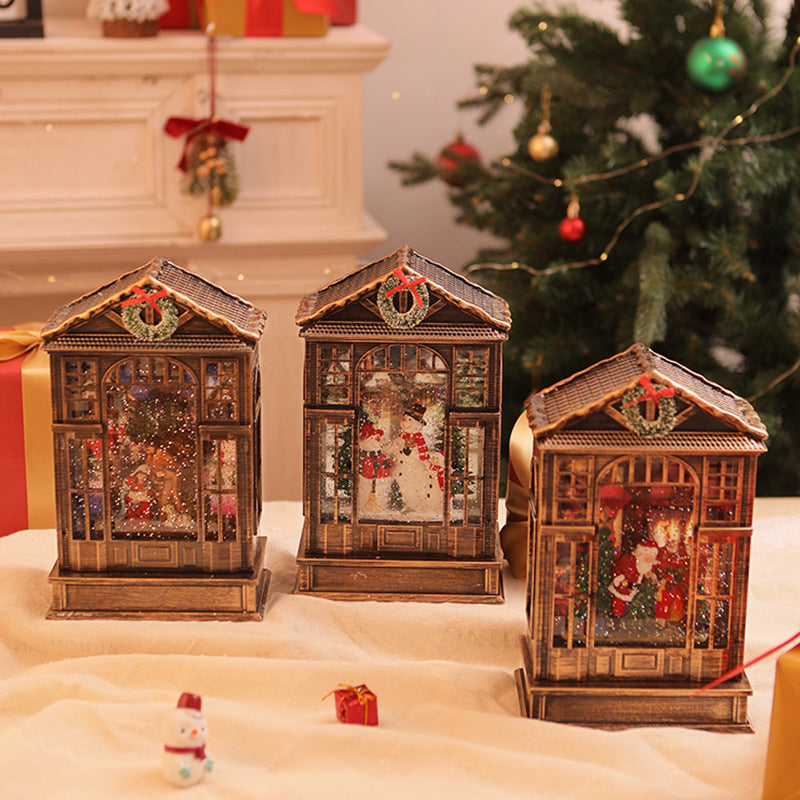 Weihnachtsspieluhr, Spieluhr,Musik Box, LED, leuchtende Kristalllampe, Weihnachtsdekoration, Nachtlicht, Weihnachtsgeschenk