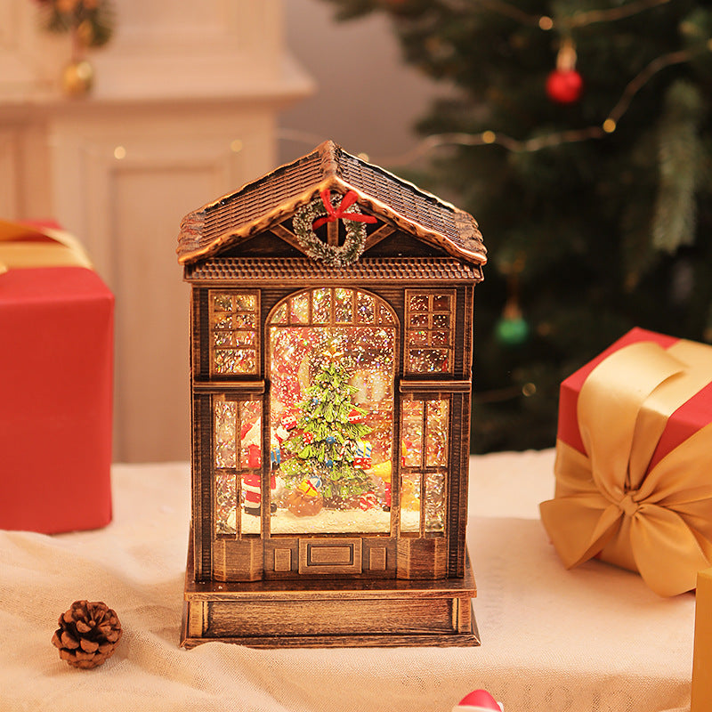 Weihnachtsspieluhr, Spieluhr,Musik Box, LED, leuchtende Kristalllampe, Weihnachtsdekoration, Nachtlicht, Weihnachtsgeschenk