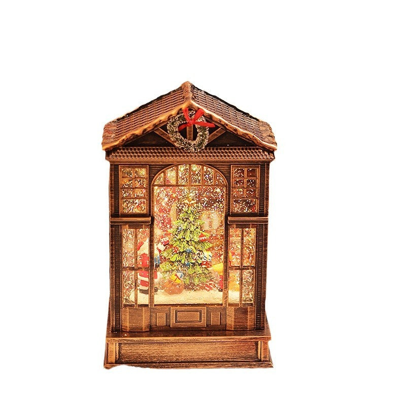 Weihnachtsspieluhr, Spieluhr,Musik Box, LED, leuchtende Kristalllampe, Weihnachtsdekoration, Nachtlicht, Weihnachtsgeschenk