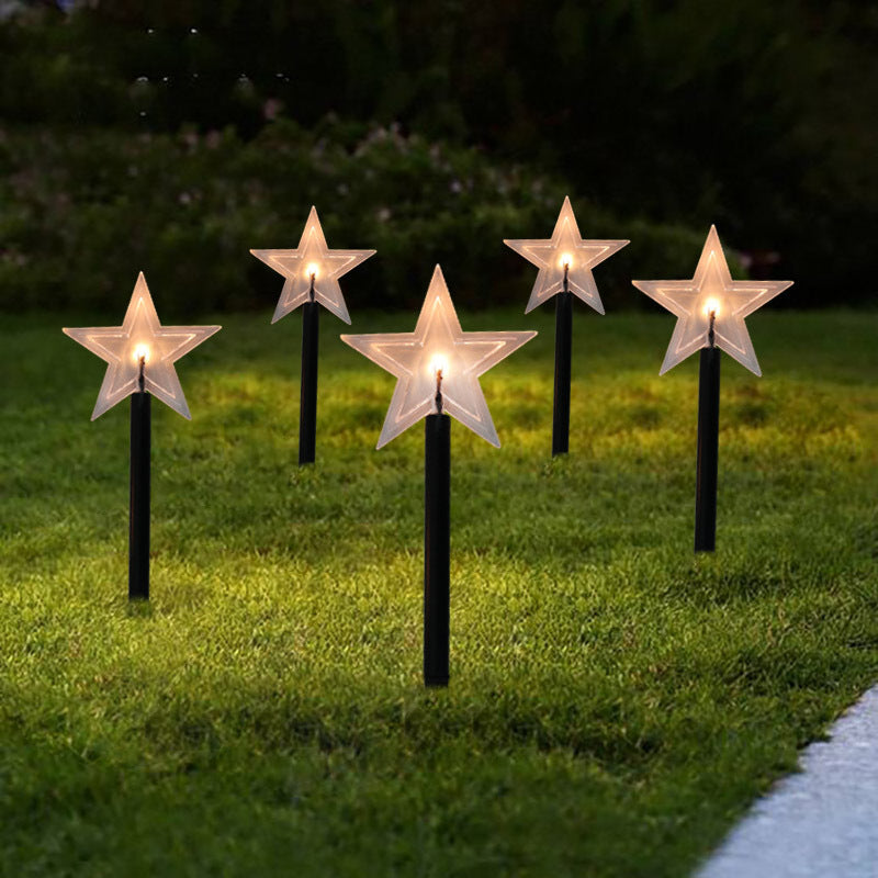 Weihnachtsschneeflocken-Gartenlichter, Schneeflockenlichter für den Außenbereich, wasserdicht, Weihnachtsdekoration, Bodenlichter, Rasen-Nachtlicht