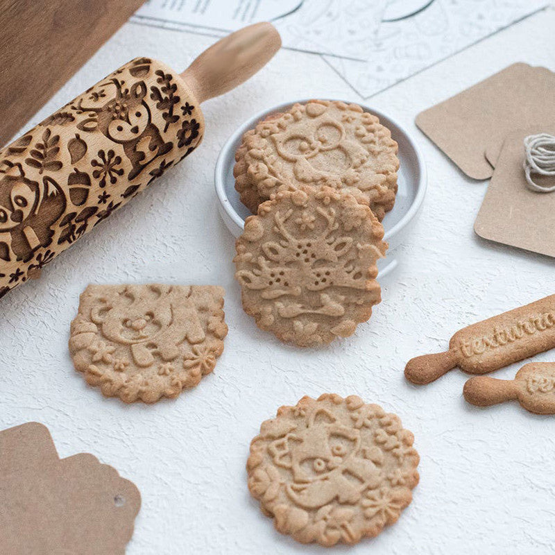 Weihnachtskarikatur-Tierkopf
Küchenhelfer mit trockenen Nudelstäbchen